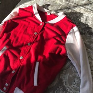 Forever 21 Jackets & Coats - Red and white varsity jacket Forever 21 Jackets & Coats - Red and white varsity jacket
